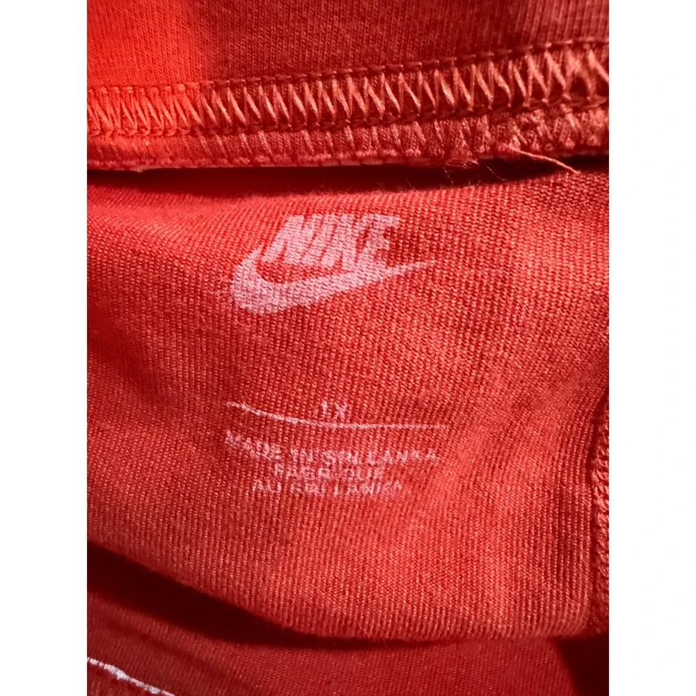 Nike Sportswear Essential Leggings Womens 1X Red White Logo High Rise 3977